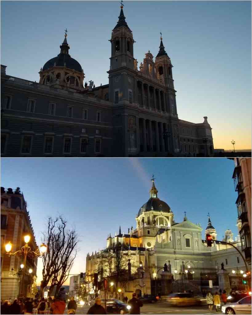 Foto: Fachada voltada pra o Palácio Real (Acima) e outra visão da Catedral (abaixo).