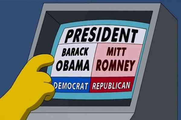 Momento em que os votos para Obama quase são computados para Mitt Romney (Foto: Reprodução)