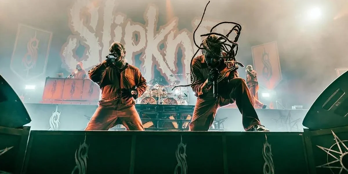 Vocais do Slipknot em apresentação em Los Angeles, 2024.