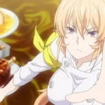 Erina Nakiri de Shokugeki no Soma (Food Wars) preparando pratos.