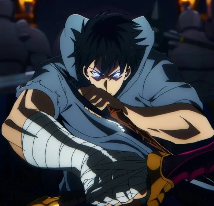 O protagonista de Solo Leveling em posição de combate. Capa para a matéria "Os Piores Animes de 2024".