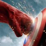 BAFTA 2025 | Emília Pérez vence Ainda Estou Aqui em Filme Estrangeiro e Conclave é o Melhor Filme Hulk vermelho socando o novo Capitão América, o ex-Falcão Sam Wilson, defendendo-se com o escudo.