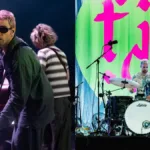 Titãs | Alexandre De Orio Substitui Tony Bellotto Durante Tratamento do Músico Colagem de fotos do show da banda Fountaines D. C. em Brisbane.