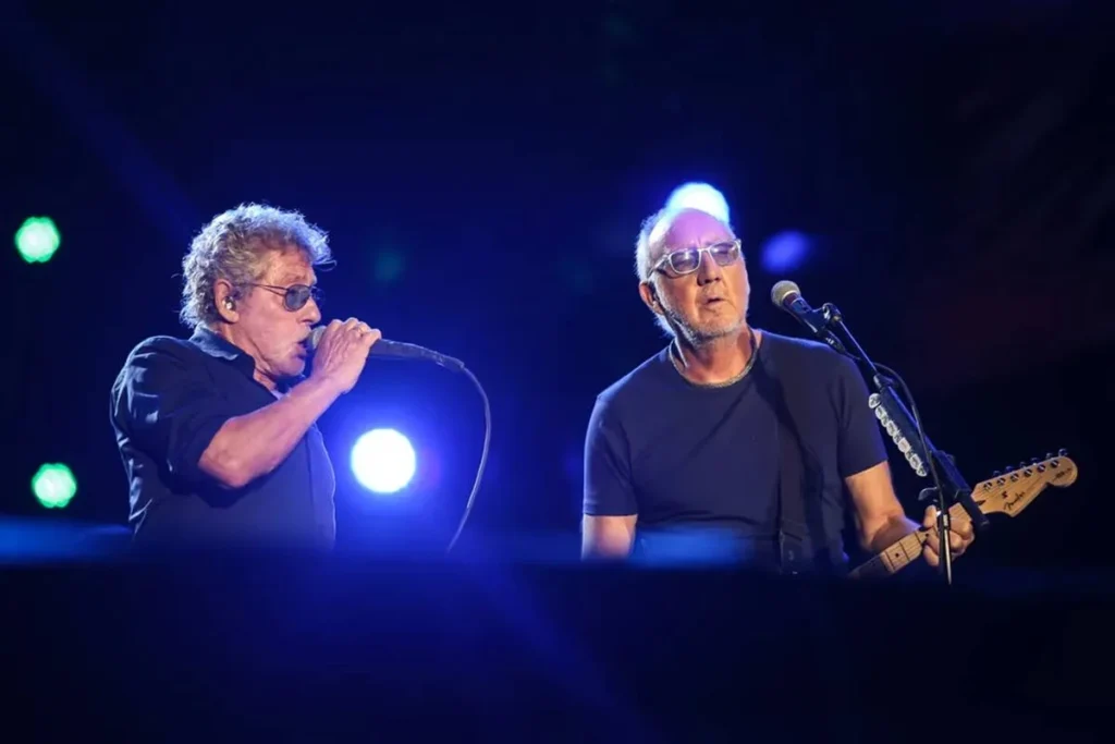 Membros do The Who em apresentação no Rock in Rio 2017.