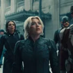 A Série de Harry Potter Confirma Parte do Seu Elenco Equipe dos anti-heróis em seu filme homônimo, "Thunderbolts*", com eles olhando para o alto com grande surpresa nos rostos.