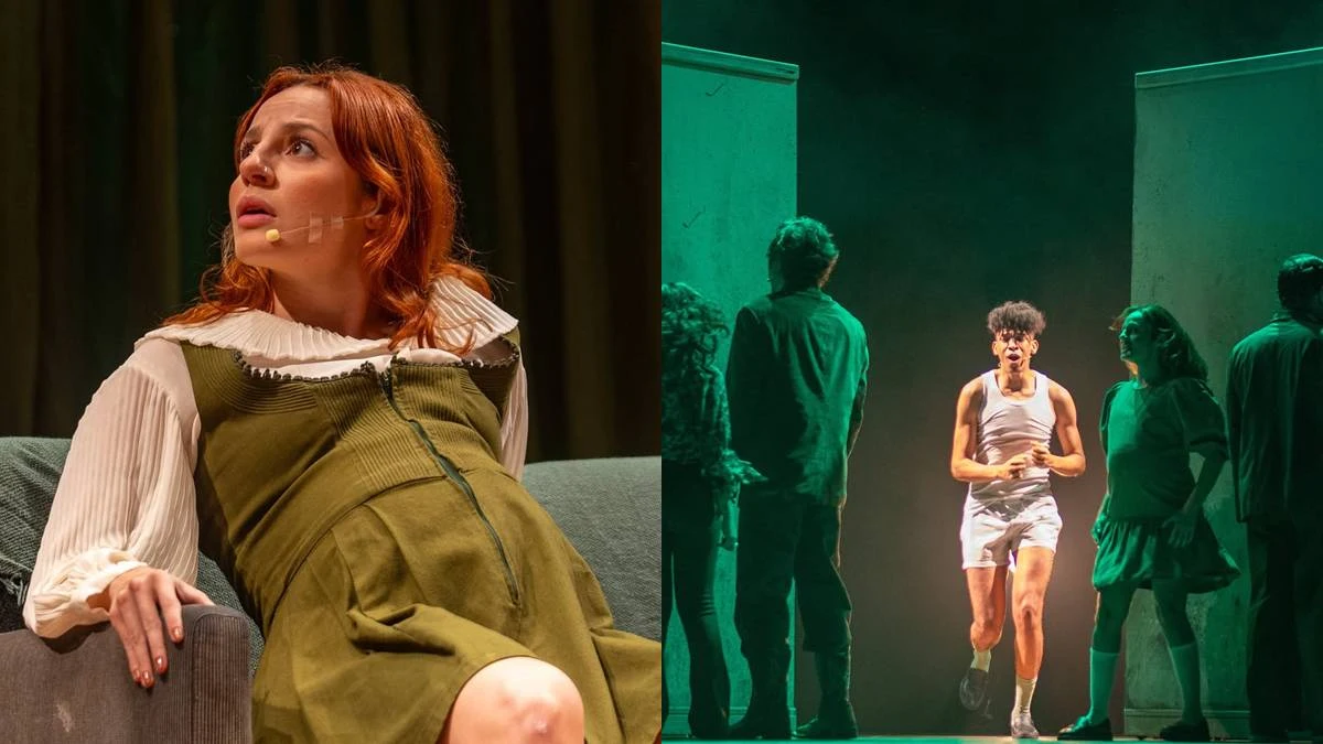 República Lee — Um Musical ao Som de Rita | Um Tributo Cinematográfico em Forma de Peça 1 Colagem com duas fotos de apresentação do espetáculo "República Lee", em homenagem à obra de Rita Lee.