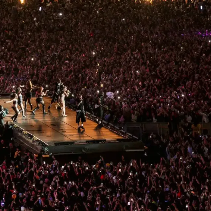 Foto aérea do show de Camila Cabello no The Town 2025.