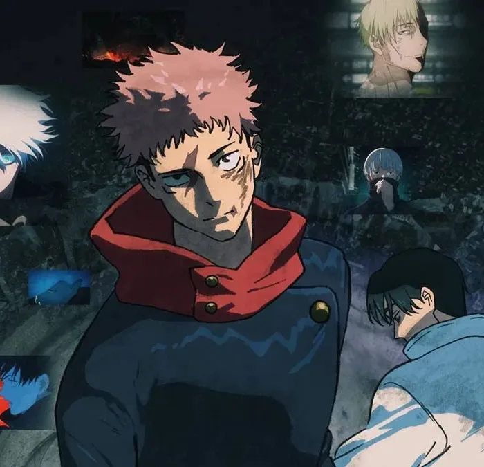 Pôster horizontal de "Jujutsu Kaisen: Execução", filme de recapitulação do arco do Incidente de Shibuya de segunda temporada.