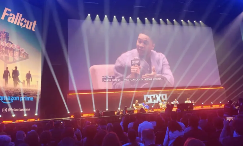 Painel da série Fallout na CCXP25
