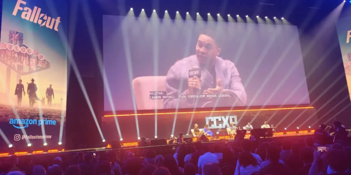 Painel da série Fallout na CCXP25