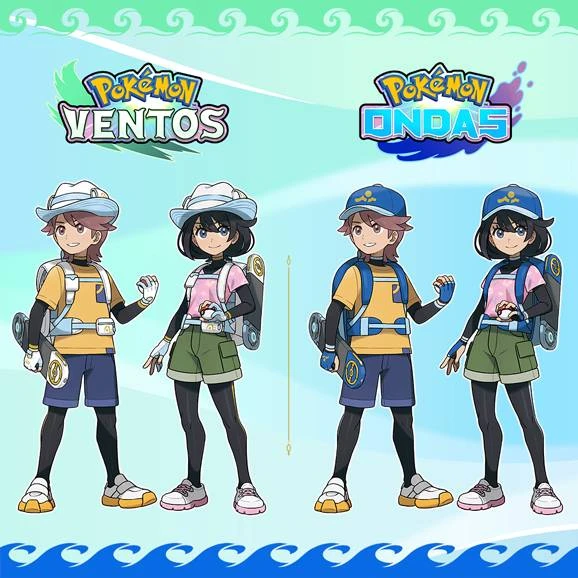 Pokemon Day | Ventos e Ondas Chega em 2027 1 Primeira divulgação do visual dos protagonistas de "Pokémon: Ventos e Ondas".