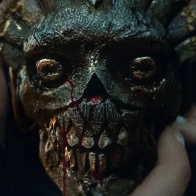 Caveira símbolo do filme "O som da morte" em imagem do filme.