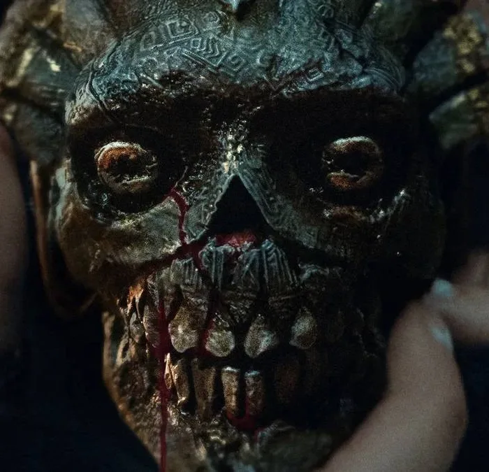 Caveira símbolo do filme "O som da morte" em imagem do filme.