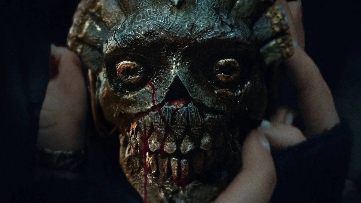 Caveira símbolo do filme "O som da morte" em imagem do filme.