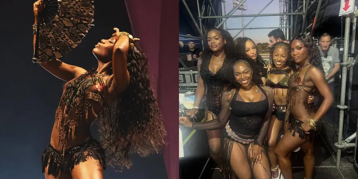 Lollapalooza 2026 | Doechii — Ela Veio Pela Primeira Vez e Já Deixou Saudade Doechii em colagem com duas fotos em show no Lollapalooza 2026 em Buenos Aires.