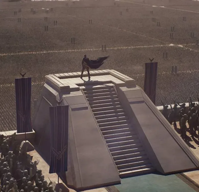 Uma das primeiras imagens de 'Duna: Parte 3', revelando um exército interlagáctico em formação.