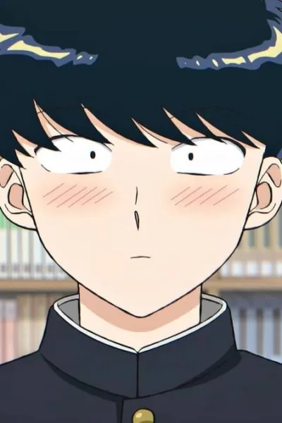 Go For It, Nakamura-kun!! | Anime Ganha Trailer e Data de Estreia Protagonista Nakamura do anime "Go For It, Nakamura-kun!" visto centralizado na tela, corado, com uma biblioteca de fundo.