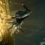 Cena em que protagonistas rompem o Big Ben em "Peter Pan & Wendy", live-action de 2023.