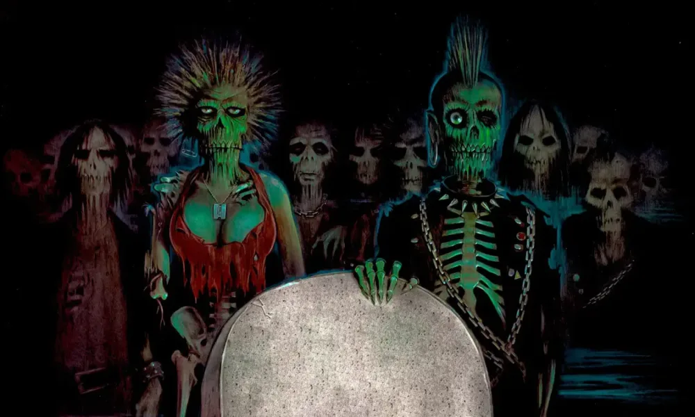 A Volta dos Mortos-Vivos (1985), clássico dos filmes de terror trash de zumbi