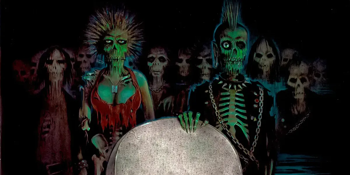 A Volta dos Mortos-Vivos (1985), clássico dos filmes de terror trash de zumbi