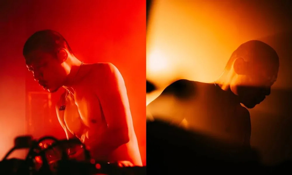 Colagem de fotos de set de Yousuke Yukimatsu. DJ esteve no Lollapalooza 2026.