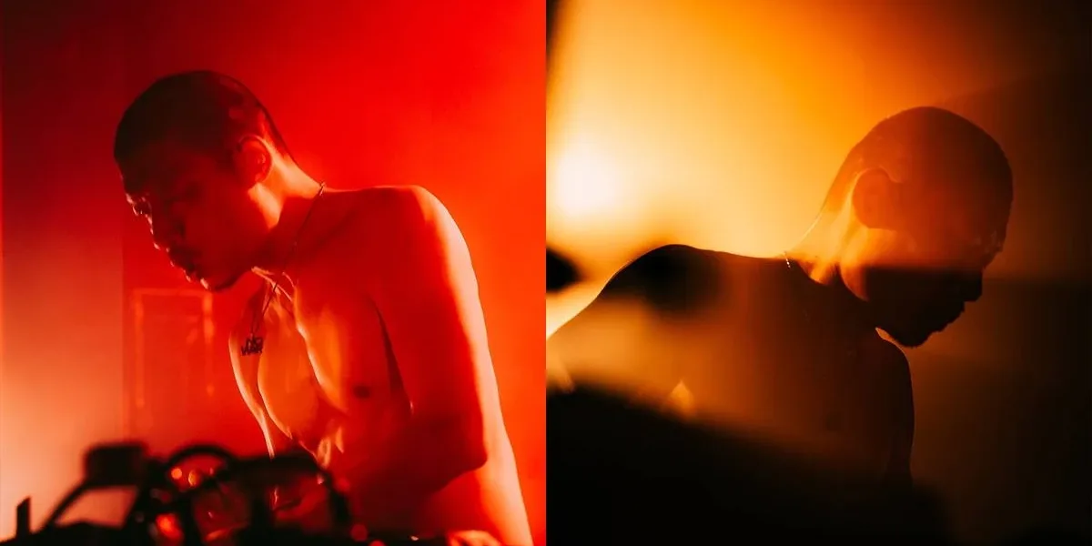 Colagem de fotos de set de Yousuke Yukimatsu. DJ esteve no Lollapalooza 2026.