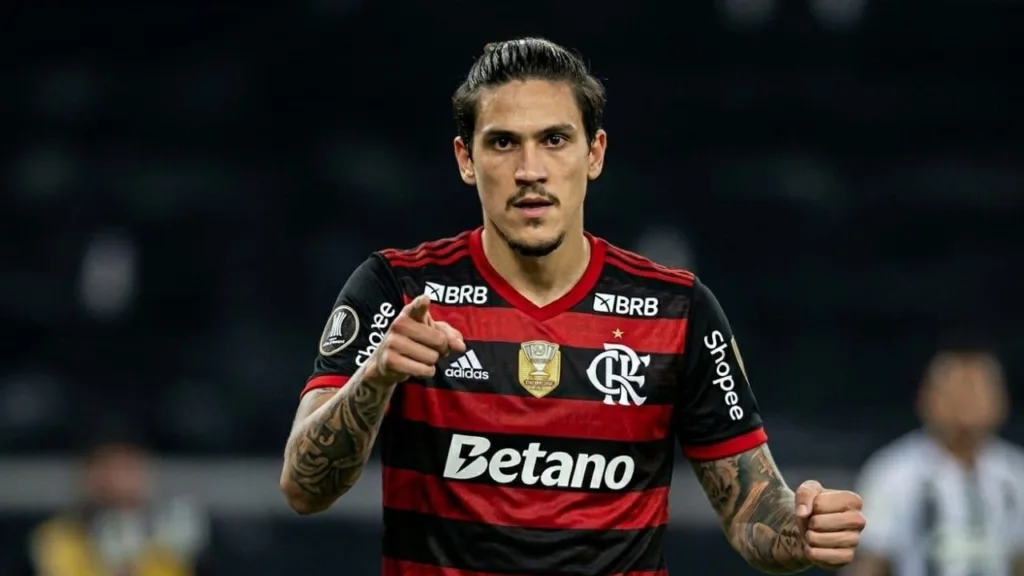 Flamengo Fará História no Troféu do Algarve e Disputará Torneio Pela Primeira Vez 1 Pedro do Flamengo para o jogo do contra o Fluminense dia 12/04/26. Imagem gerada por IA.