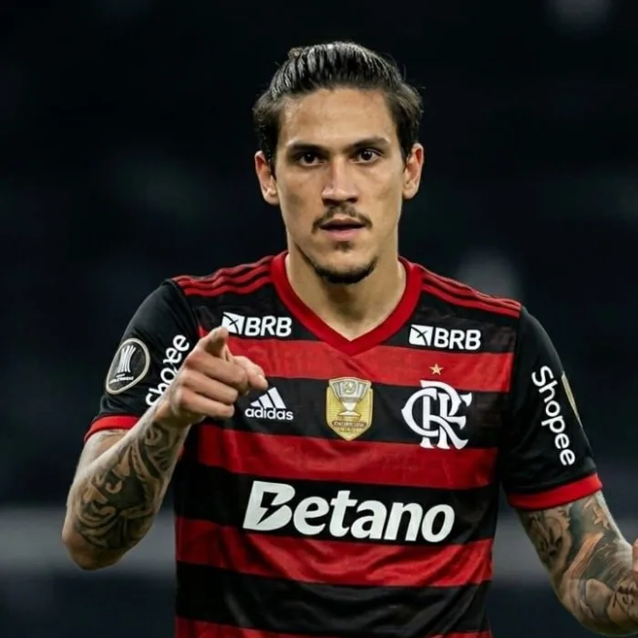Pedro do Flamengo para o jogo do contra o Fluminense dia 12/04/26. Imagem gerada por IA.