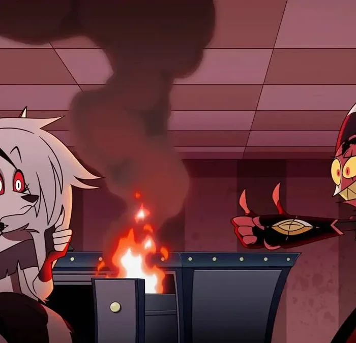 Captura de tela promocional da S2E12 de Helluva Boss: "Mastermind".