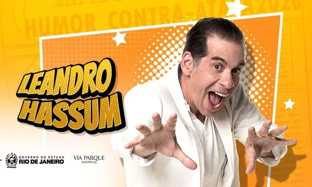 Imagem promocional do festival "Humor Contra-ataca" em especial de Leandro Hassum.
