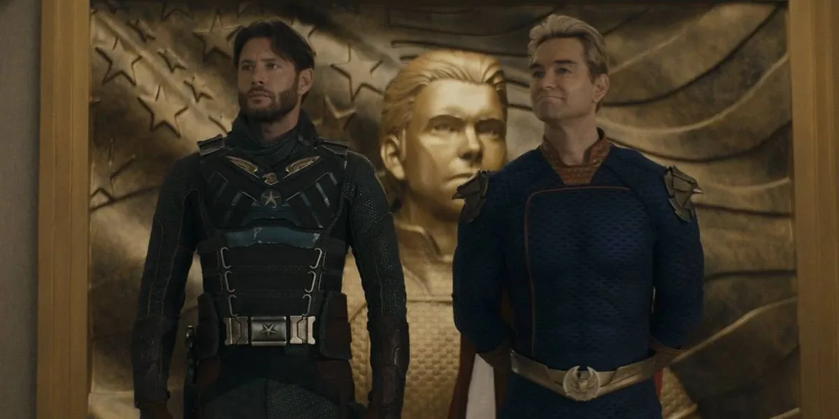 The Boys – 5ª Temporada – Primeiras Impressões | O Início do Fim Jensen Ackles e Antony Starr caracterizados como Soldier Boy e Homelander no segundo episódio da quinta temporada de "The Boys".