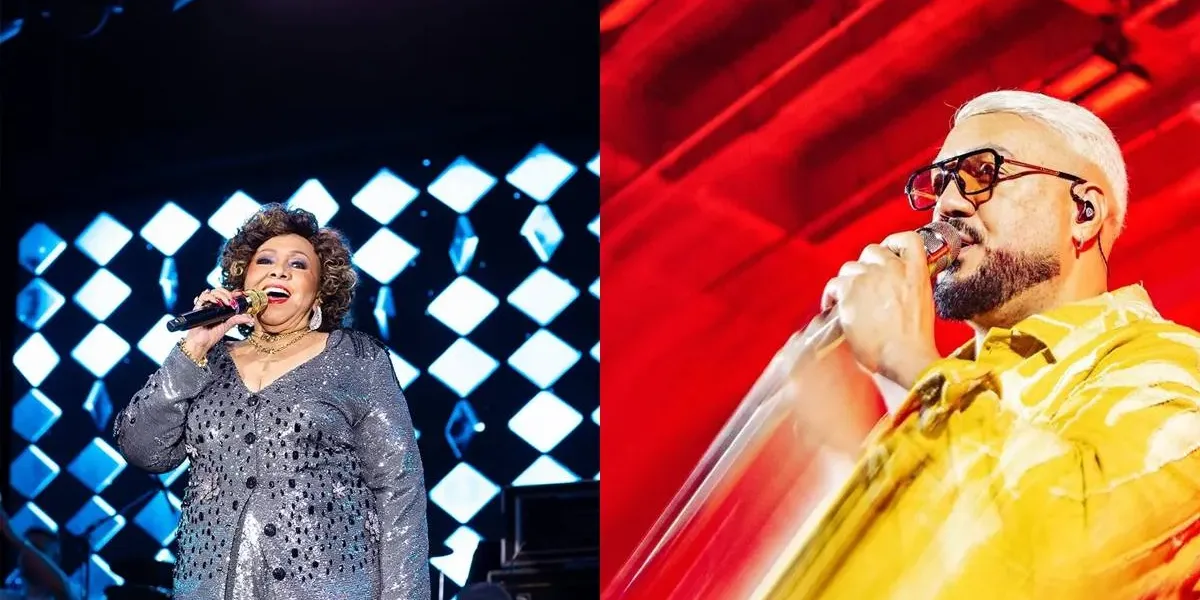 Gafe com Hino no Maracanã Vira Assunto nas Redes Após Execução do Hino Nacional Antes de Brasil x Panamá Colagem com fotos de Alcione (esquerda) e Belo (direita) em apresentações diferentes. Cantores se apresentaram cantando o hino nacional antes do amistoso Brasil e Panamá nesse 31/05/2026.