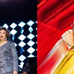 Colagem com fotos de Alcione (esquerda) e Belo (direita) em apresentações diferentes. Cantores se apresentaram cantando o hino nacional antes do amistoso Brasil e Panamá nesse 31/05/2026.