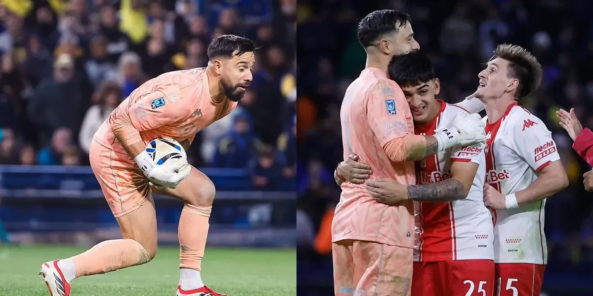 Colagem com duas fotos da partida do Boca Juniors vs Huracán, com vitória do Huracán por 3 a 2 no dia 9 de maio de 2026 na Bombonera.