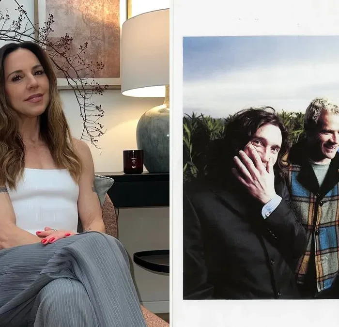 Colagem com Melanie C à esquerda e membros do Red Hot Chilli Peppers à direita na promoção do "By The Way". Ela foi inspiração para banda; entenda história.