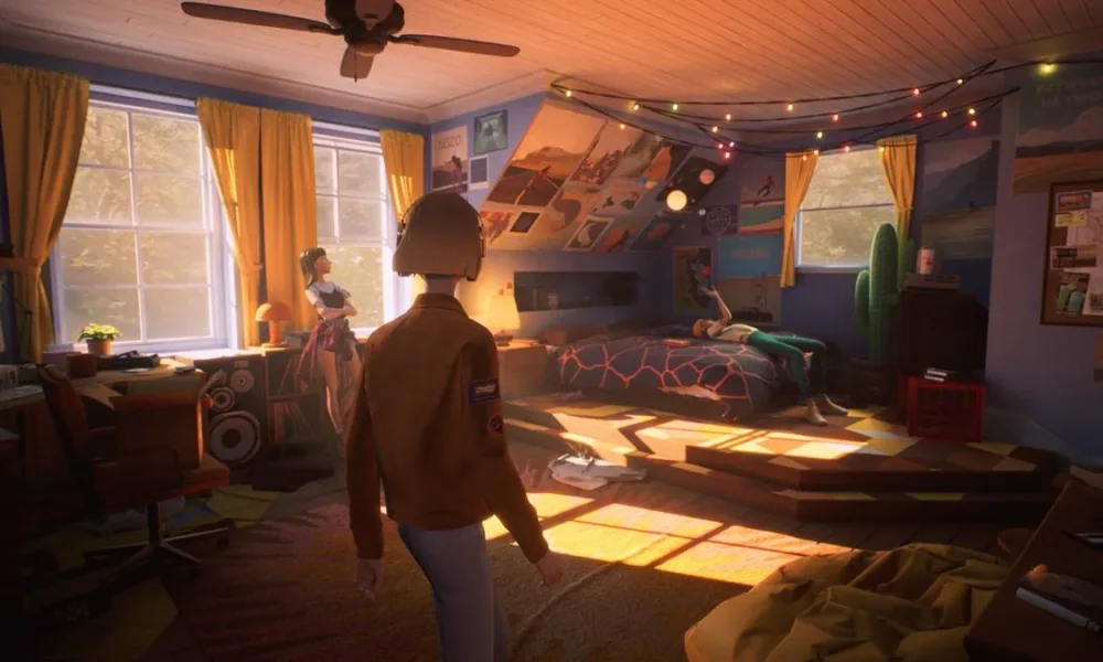 Personagens de "Mixtape" em um quarto de manhã, espalhados por ele, de pé olhando para o nada, caminhando, deitado numa cama brincando com uma bola entediado.