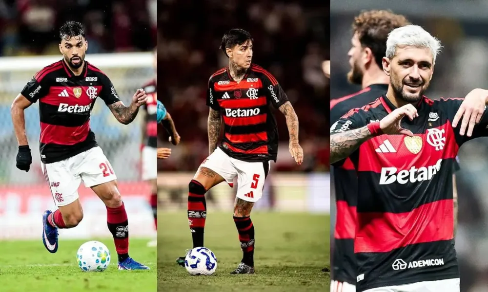 Flamengo divulga relacionados para jogo pela Libertadores; Arrascaeta, Erick e Lucas Paquetá seguem em recuperação.