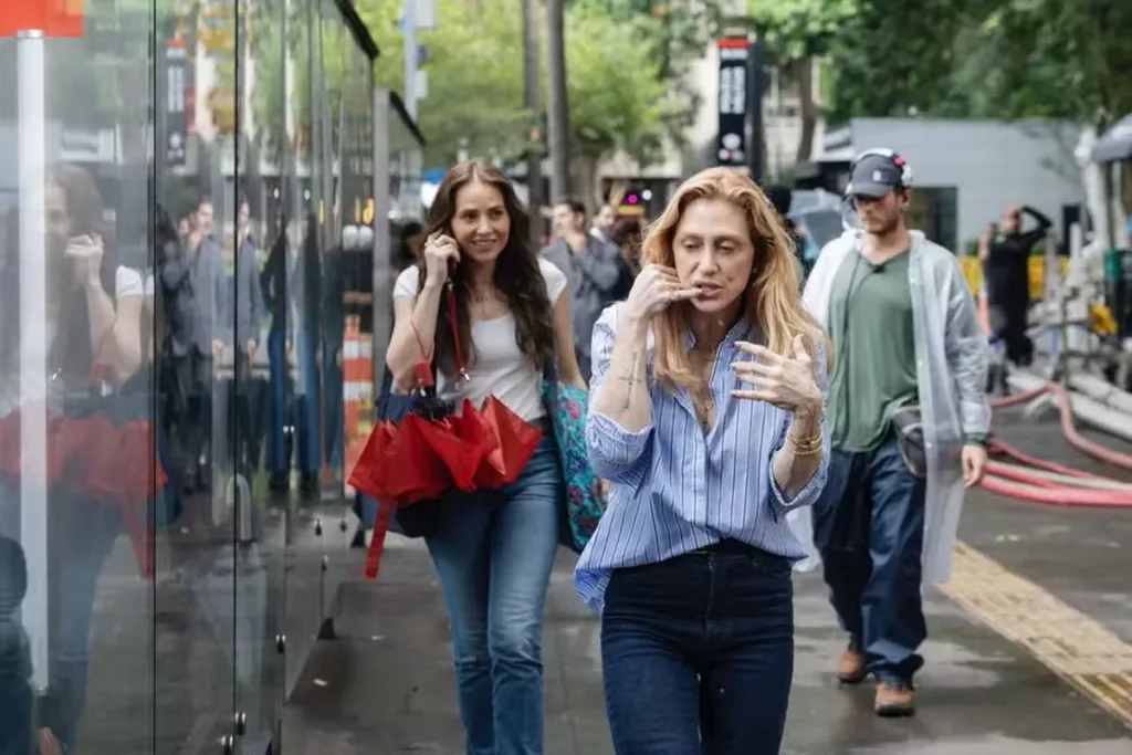 Gravações da novela "Quem Ama Cuida" em São Paulo, primeira fase da novela.