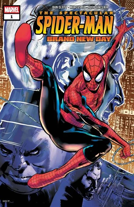 Capa número um, em inglês, de "Spiderman: Brand New Day".