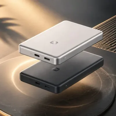Novo carregador ultrafino da Xiaomi. Imagem gerada por IA.