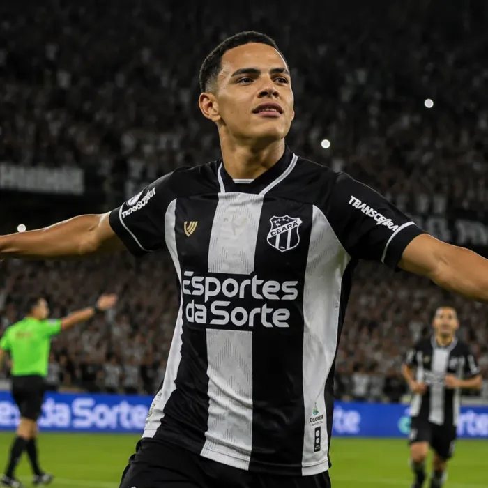 Melk do Ceará comemorando gol - IA