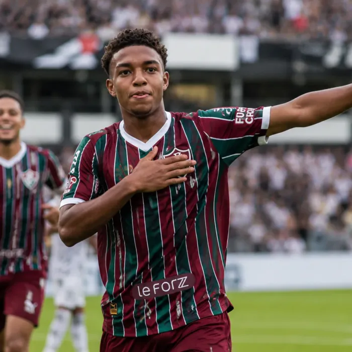 Paulinho comemorando gol pelo Fluminense em Imagem Gerada Por IA