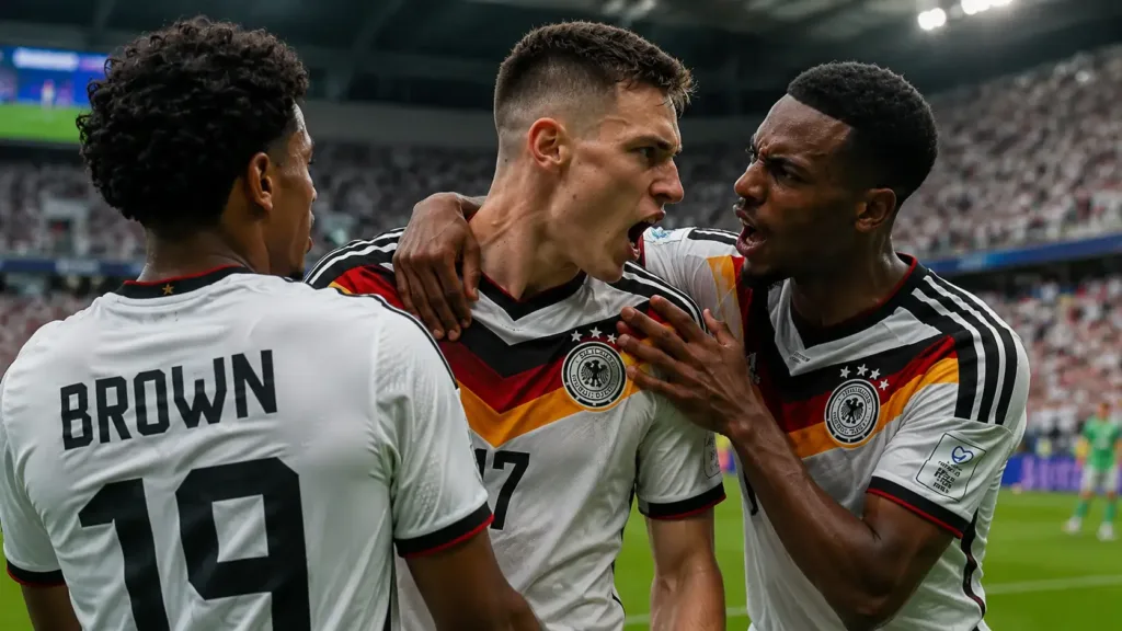 Alemanha jogadores comemorando