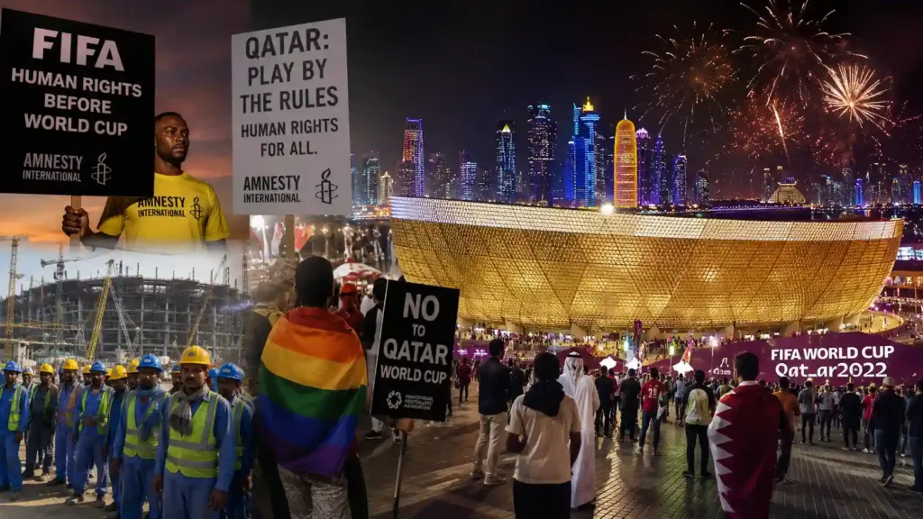 Copa do Mundo | As Polêmicas Históricas que Marcaram os Mundiais da FIFA 8 Copa do Mundo - Protesto no Cátar