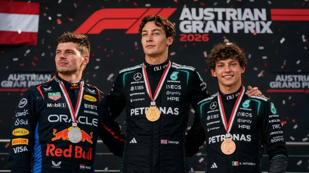 GP Áustria 2026 Pódio