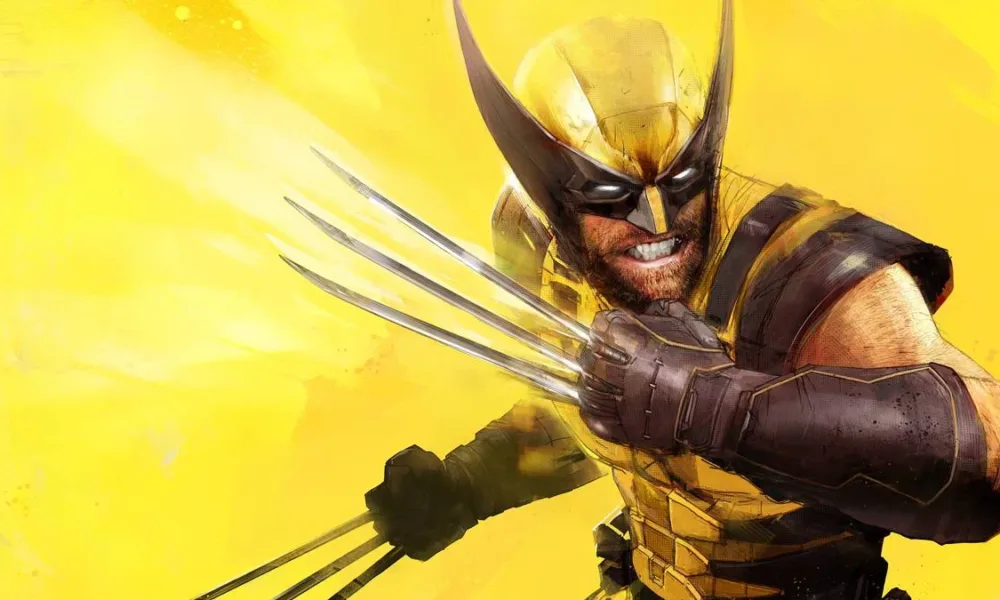 Esta é uma imagem promocional do jogo Marvel's Wolverine com o protagonista em destaque mostrando as garras. O título está sendo desenvolvido pela Insomniac Games. O lançamento está previsto para o final de 2026.