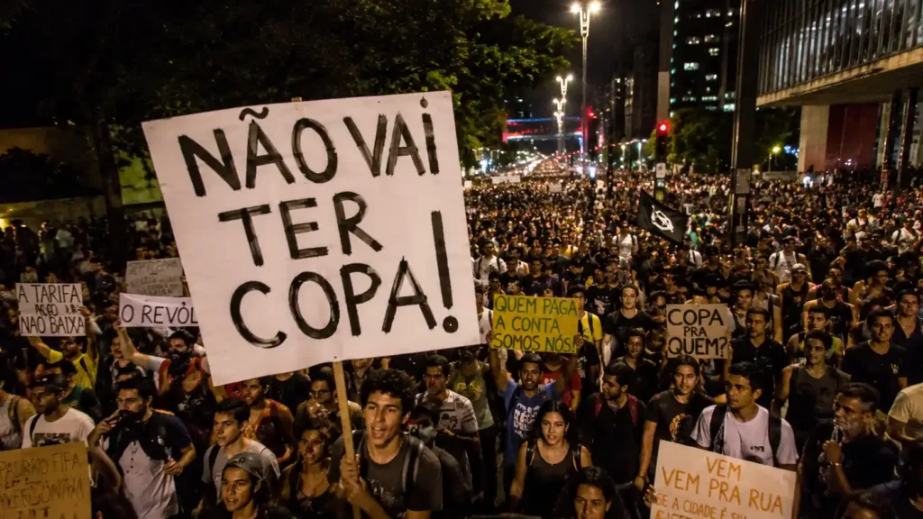 Copa do Mundo | As Polêmicas Históricas que Marcaram os Mundiais da FIFA 6 Copa do Mundo 2014 - Protesto de Não vai ter copa