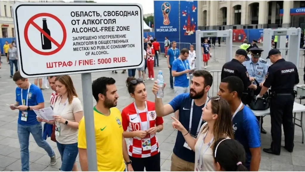 Copa do Mundo | As Polêmicas Históricas que Marcaram os Mundiais da FIFA 7 Copa do Mundo Rússia - Proibido bebidas alcóolicas.