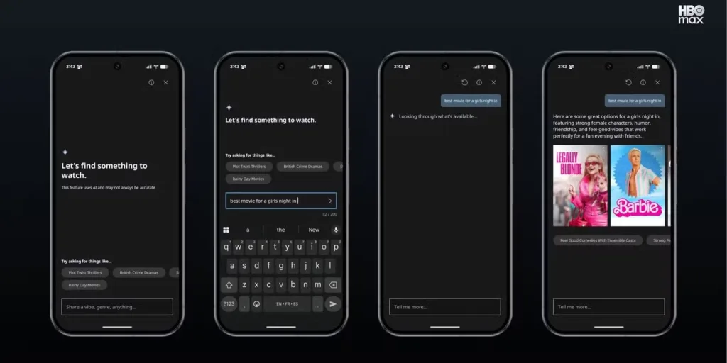 HBO Max Testa Vídeos Curtos e Busca Com Inteligência Artificial Para Descobrir Filmes e Séries 2 hbo max conversação