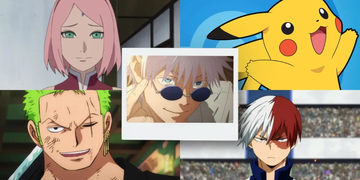 Animes | 5 personagens Associados a Uma Cor 5 personagens associados a uma cor